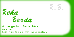 reka berda business card