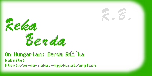 reka berda business card